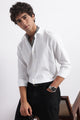 Classic Dobby Solid Shirt White