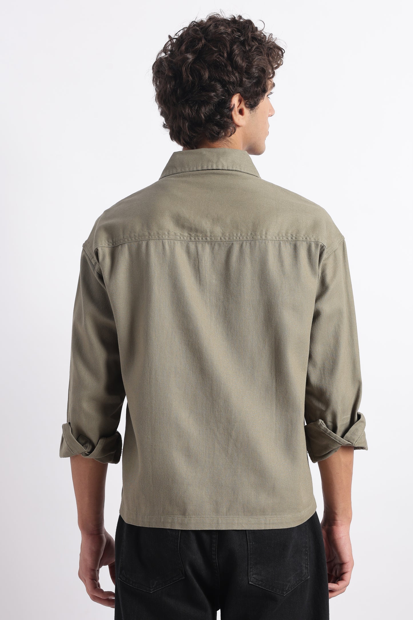 Everyday Layering Shacket Olive