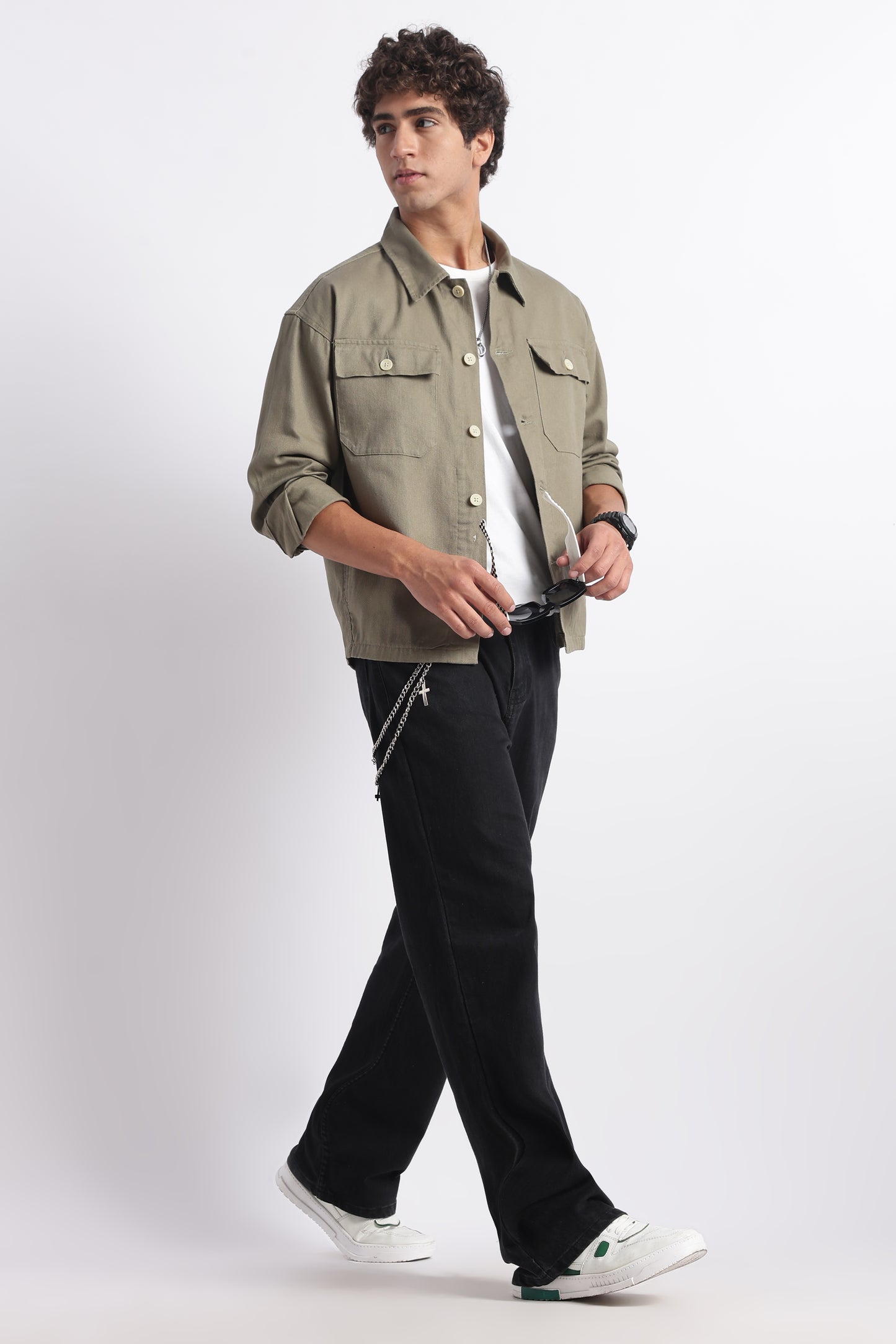 Everyday Layering Shacket Olive