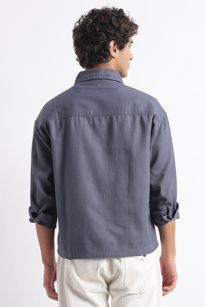 Everyday Layering Shacket Blue