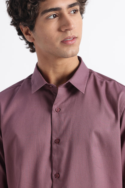 Classic Dobby Solid Shirt Lavender