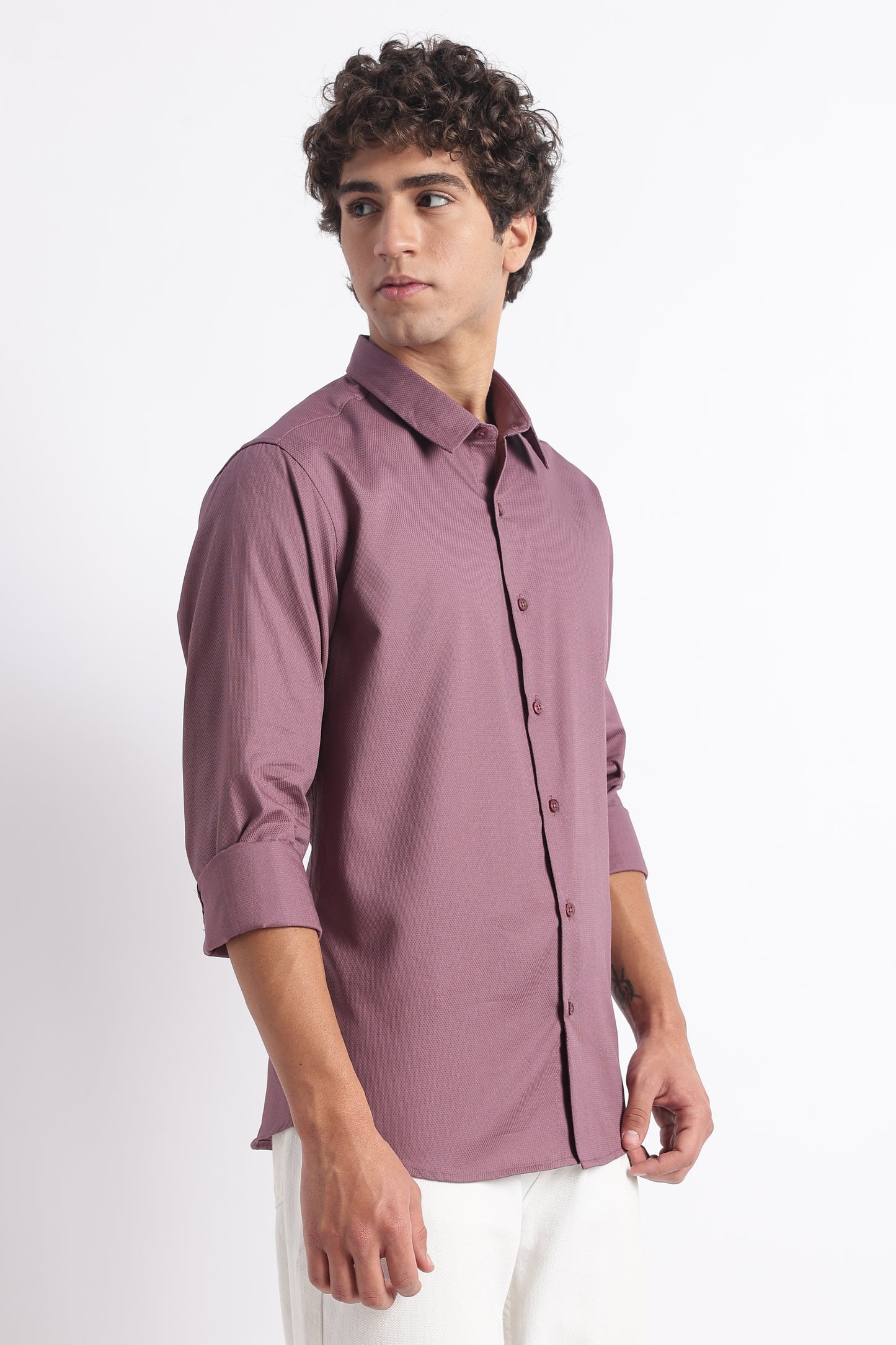 Classic Dobby Solid Shirt Lavender
