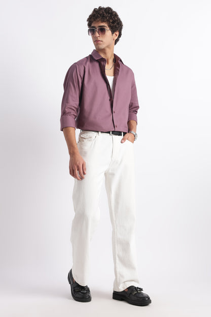 Classic Dobby Solid Shirt Lavender