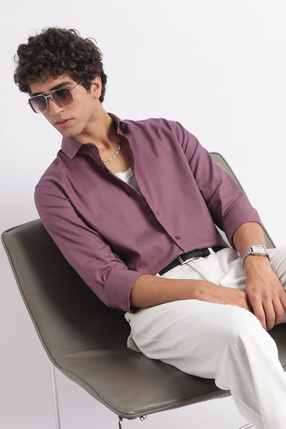 Classic Dobby Solid Shirt Lavender