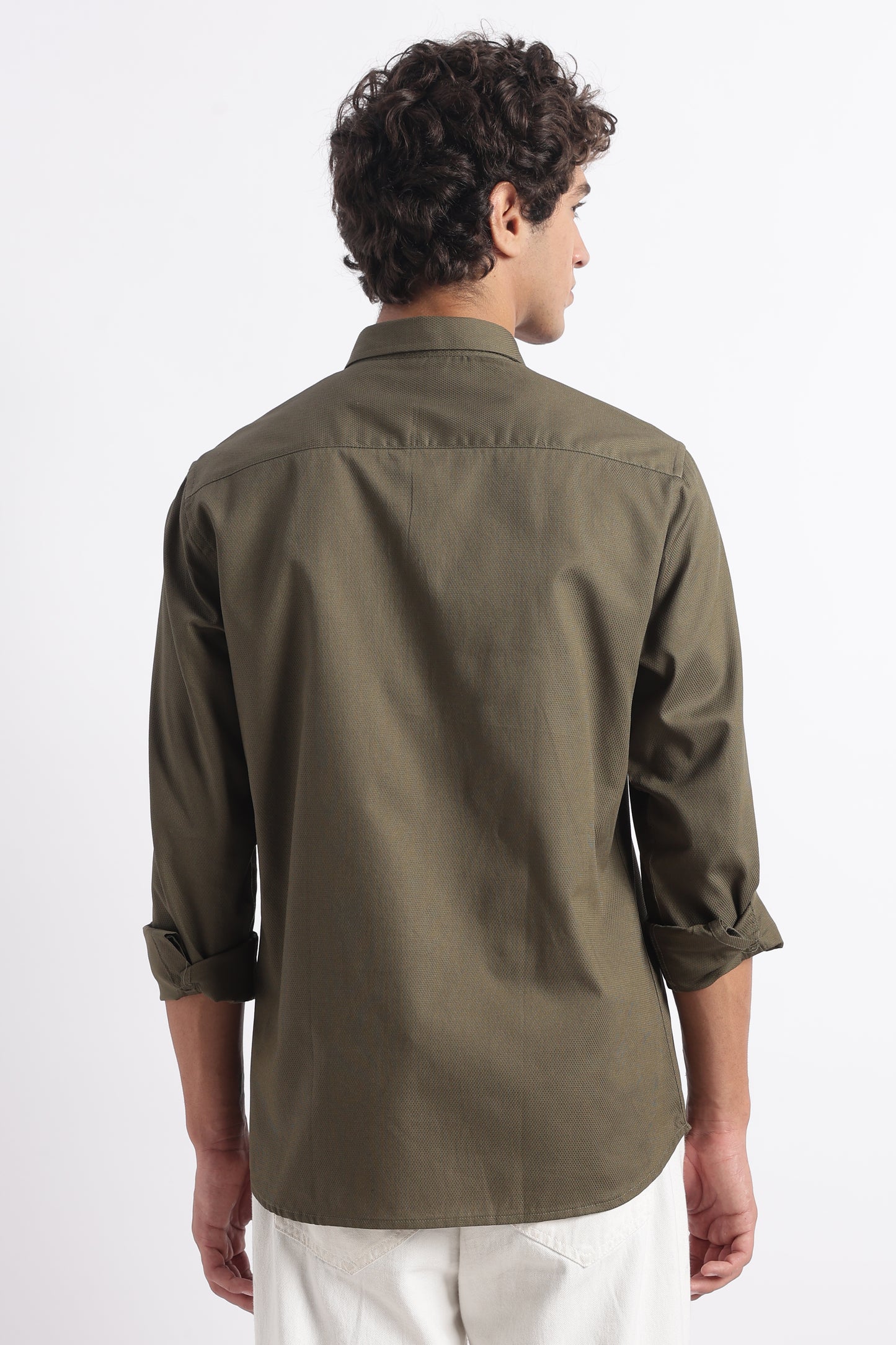 Classic Dobby Solid Shirt Olive