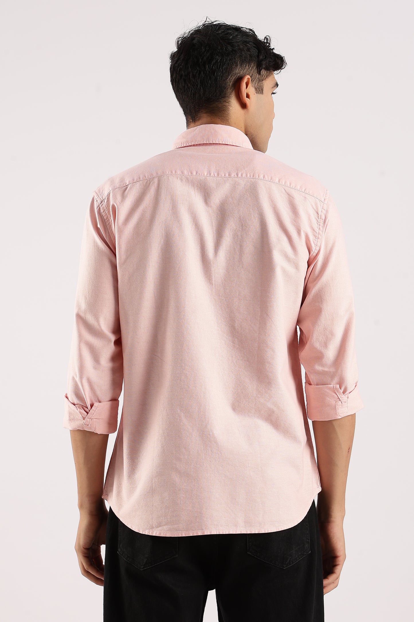Cotton Oxford Slim Fit Shirt Peach
