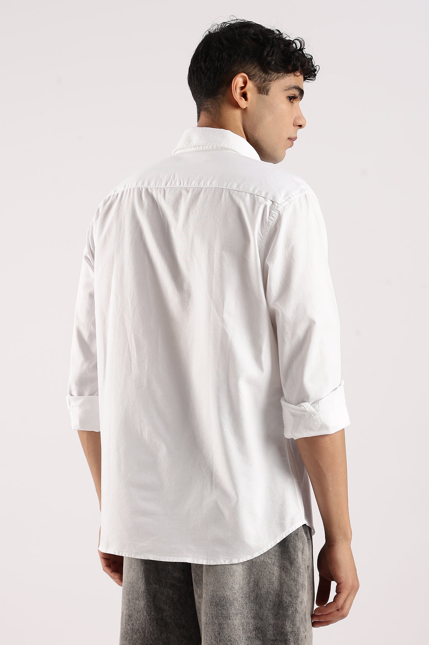 Cotton Oxford Slim Fit Shirt White