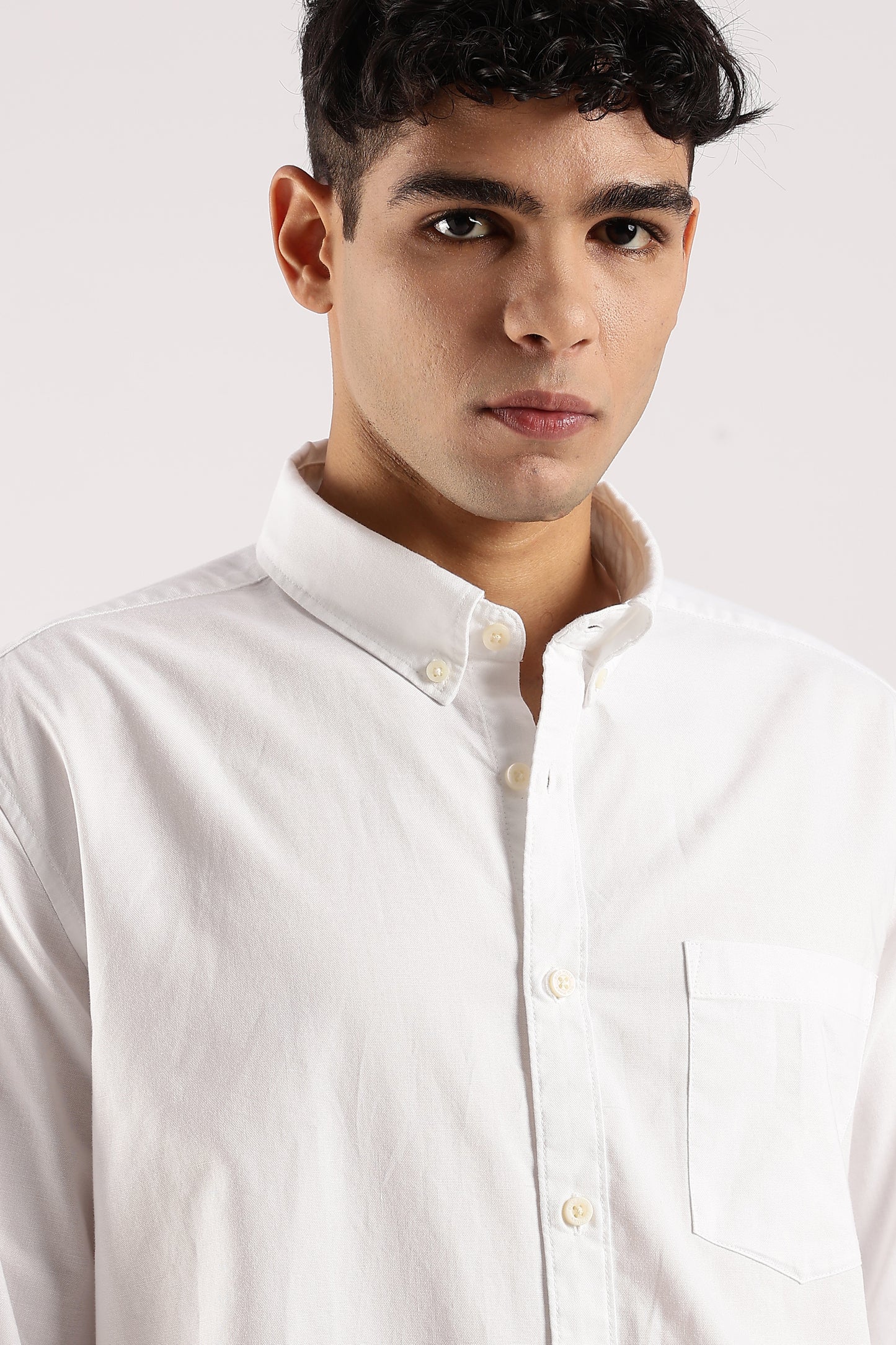 Cotton Oxford Slim Fit Shirt White