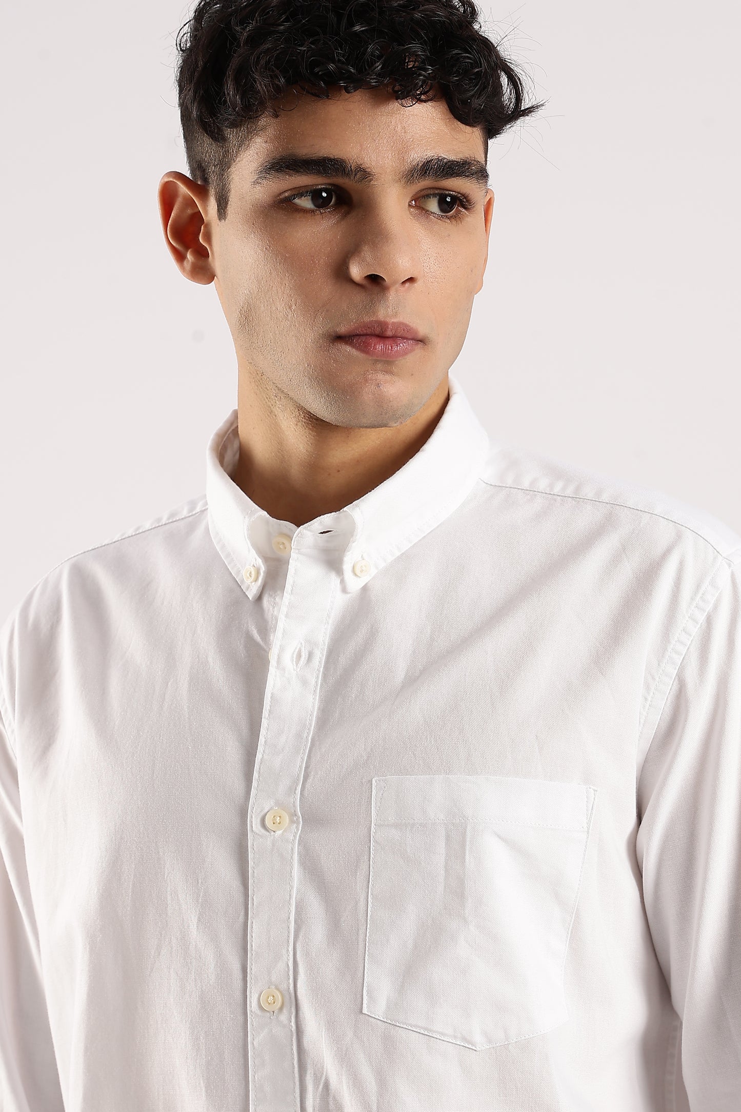 Cotton Oxford Slim Fit Shirt White