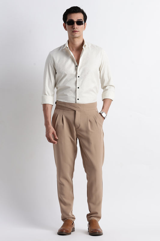 Textured Jacquard Shirt Off White