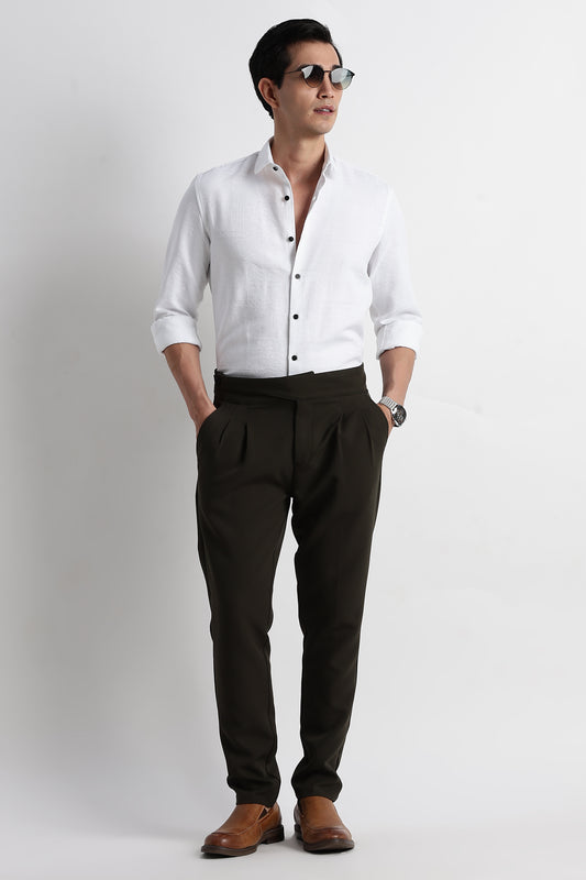 Textured Jacquard Shirt White