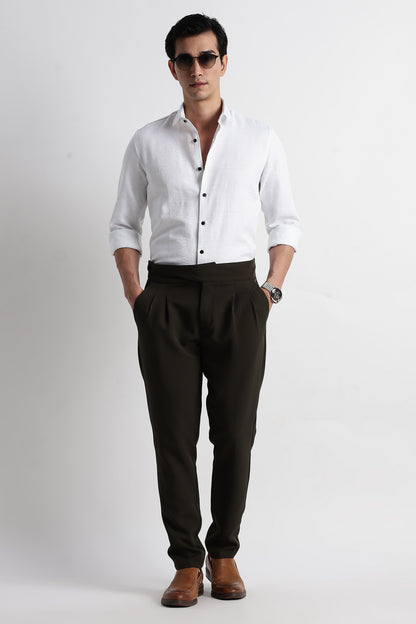 Textured Jacquard Shirt White