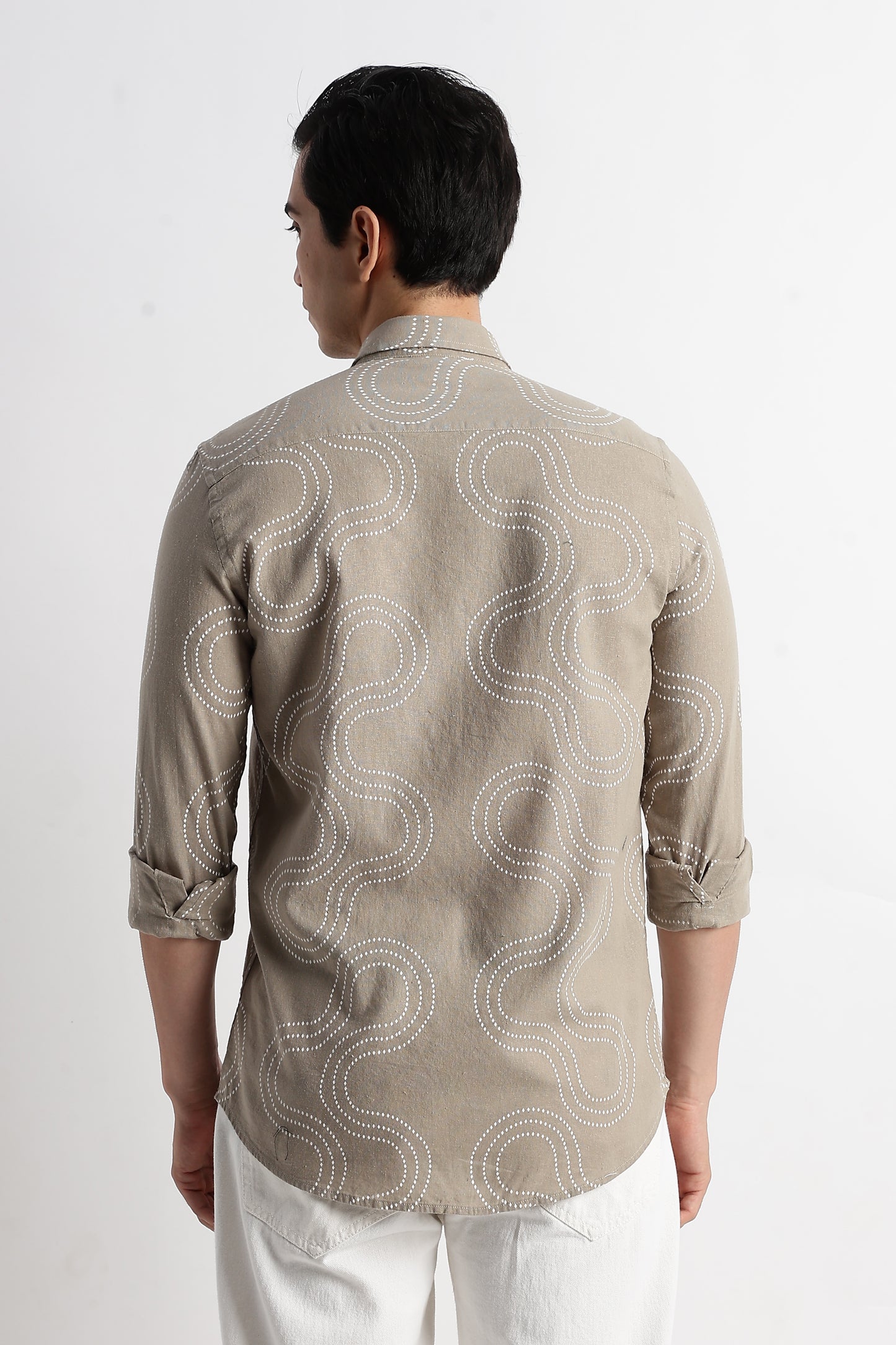 Minimal Embroidered Shirt Grey