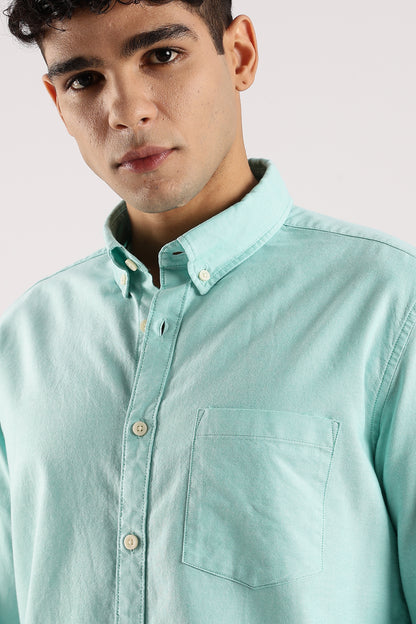 Soft Casual Shirt Teal Green