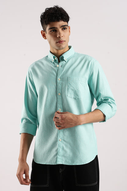 Soft Casual Shirt Teal Green