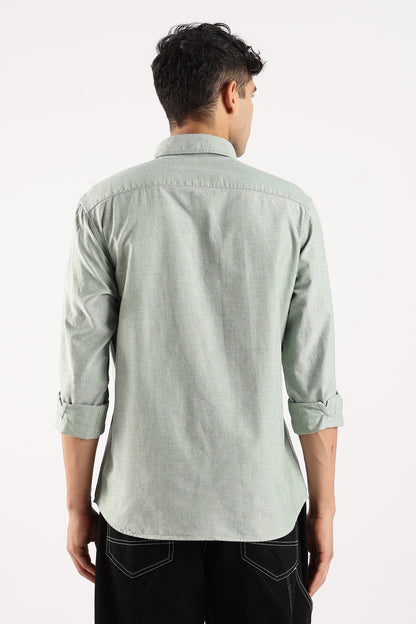 Soft Casual Shirt Dk Green