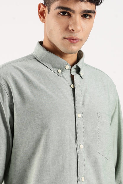 Soft Casual Shirt Dk Green