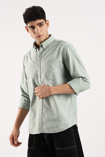 Soft Casual Shirt Dk Green
