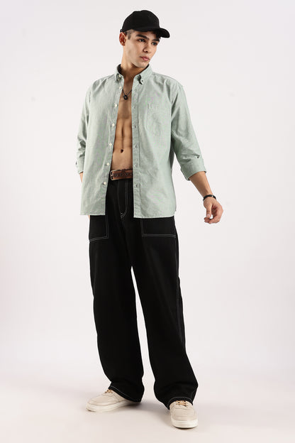 Soft Casual Shirt Dk Green