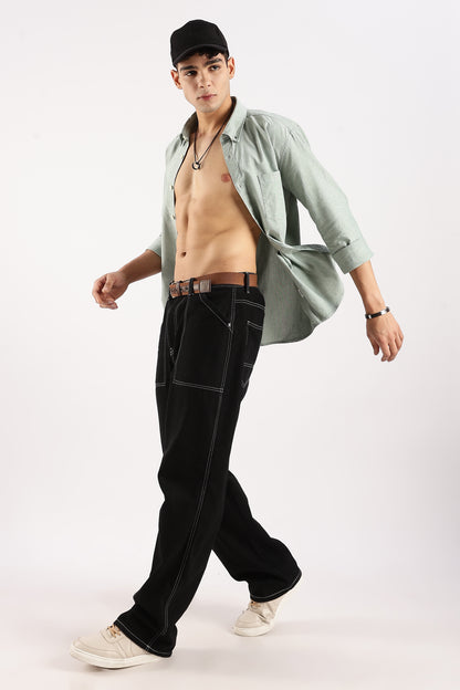 Soft Casual Shirt Dk Green