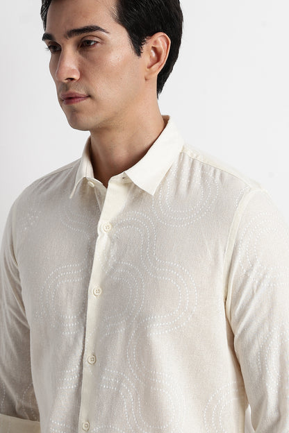 Minimal Embroidered Shirt Off White