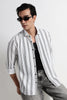 Vertical Stripe Textured Shirt White