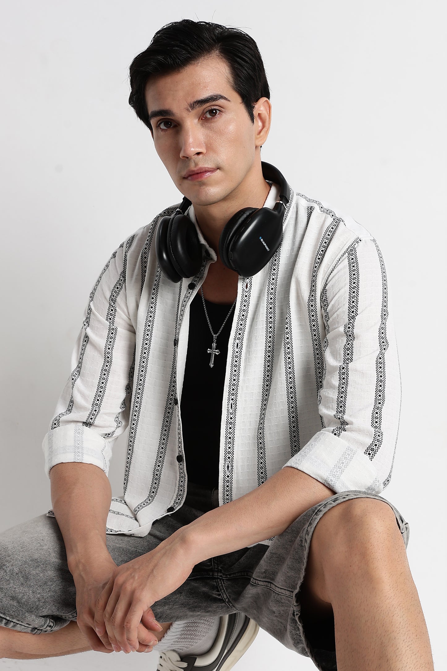 Stripes Slim Fit Shirt White