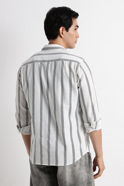 Stripes Slim Fit Shirt White