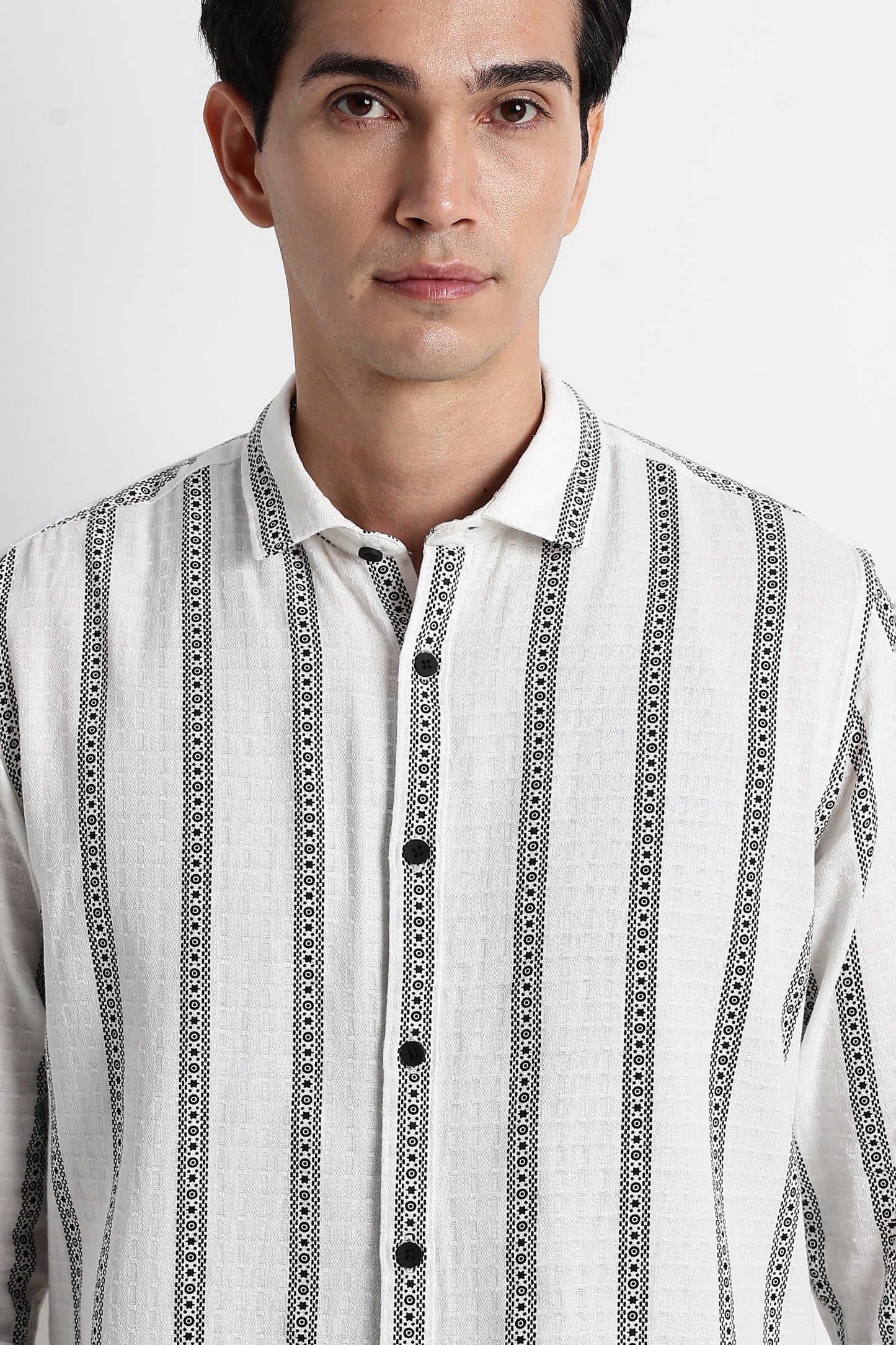 Stripes Slim Fit Shirt White