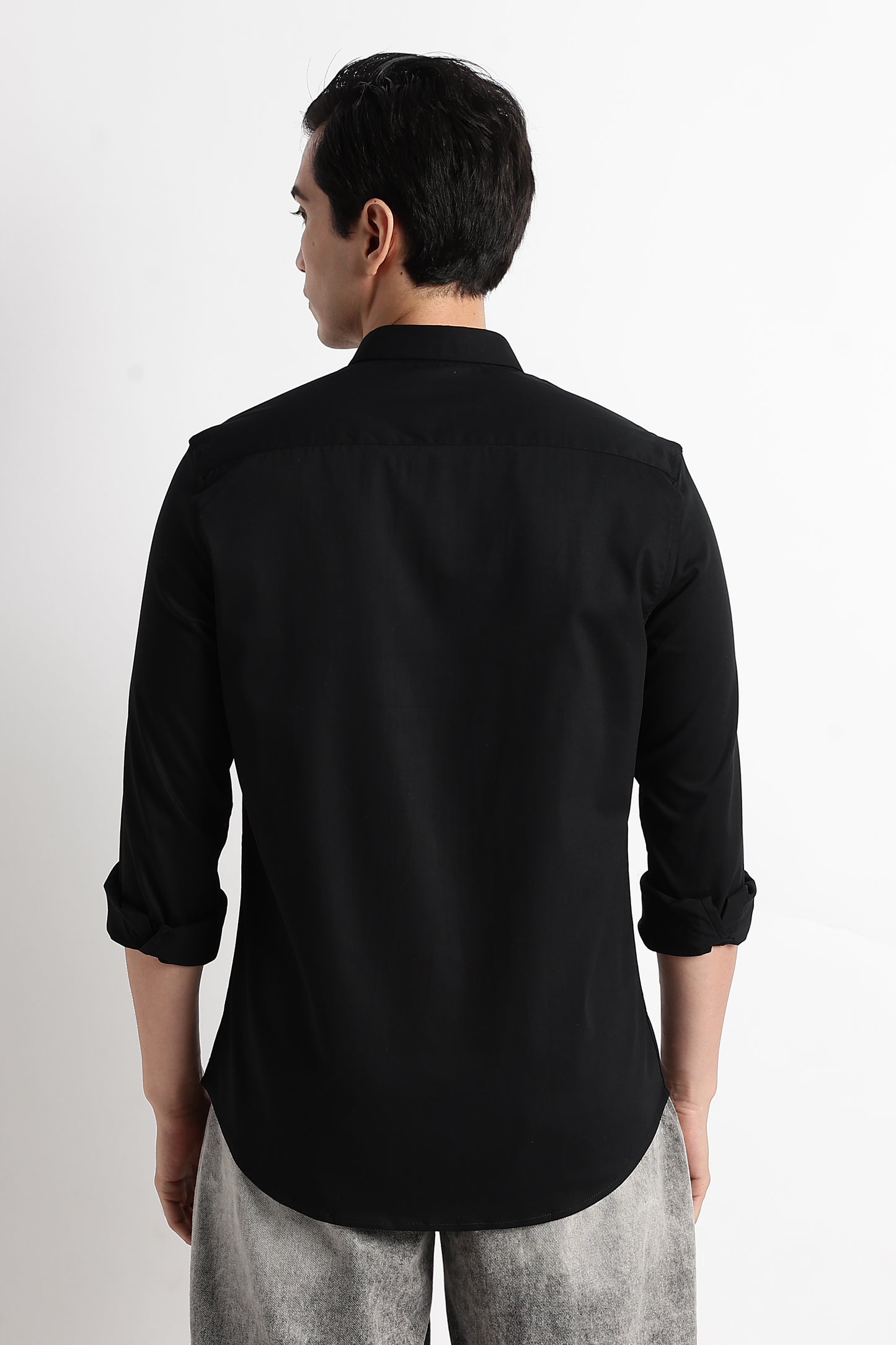The Modern Essential Poly-Lycra Shirt Black