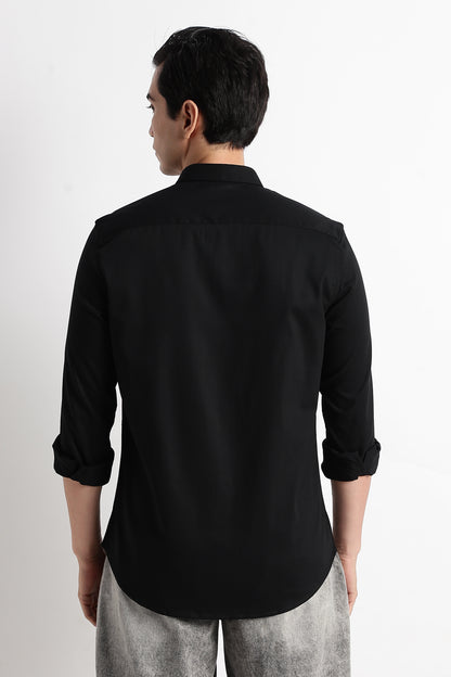 The Modern Essential Poly-Lycra Shirt Black