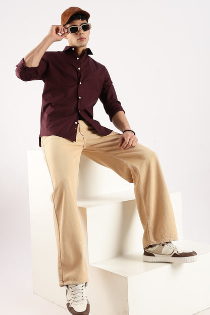 Timeless Casual Shirt Burgundy