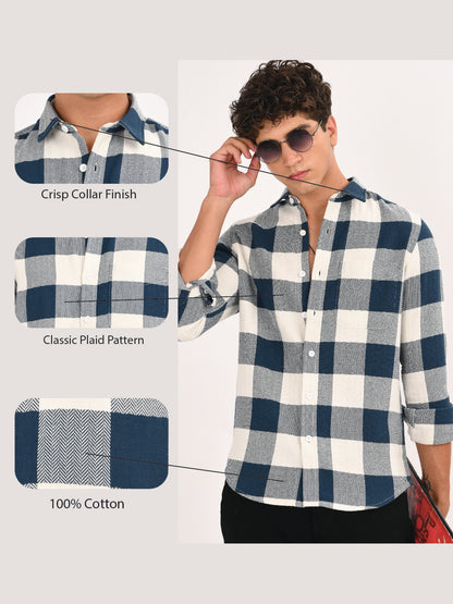 Classic Bold Check Shirt Dk Blue