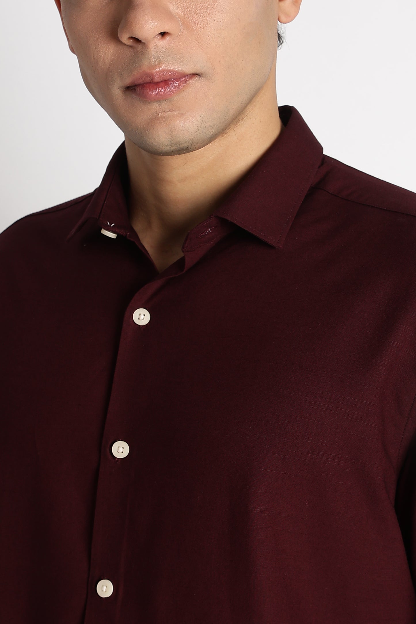 Premium Solid Casual Shirt Maroon