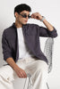 Solid Utility Casual Shirt Dk Grey