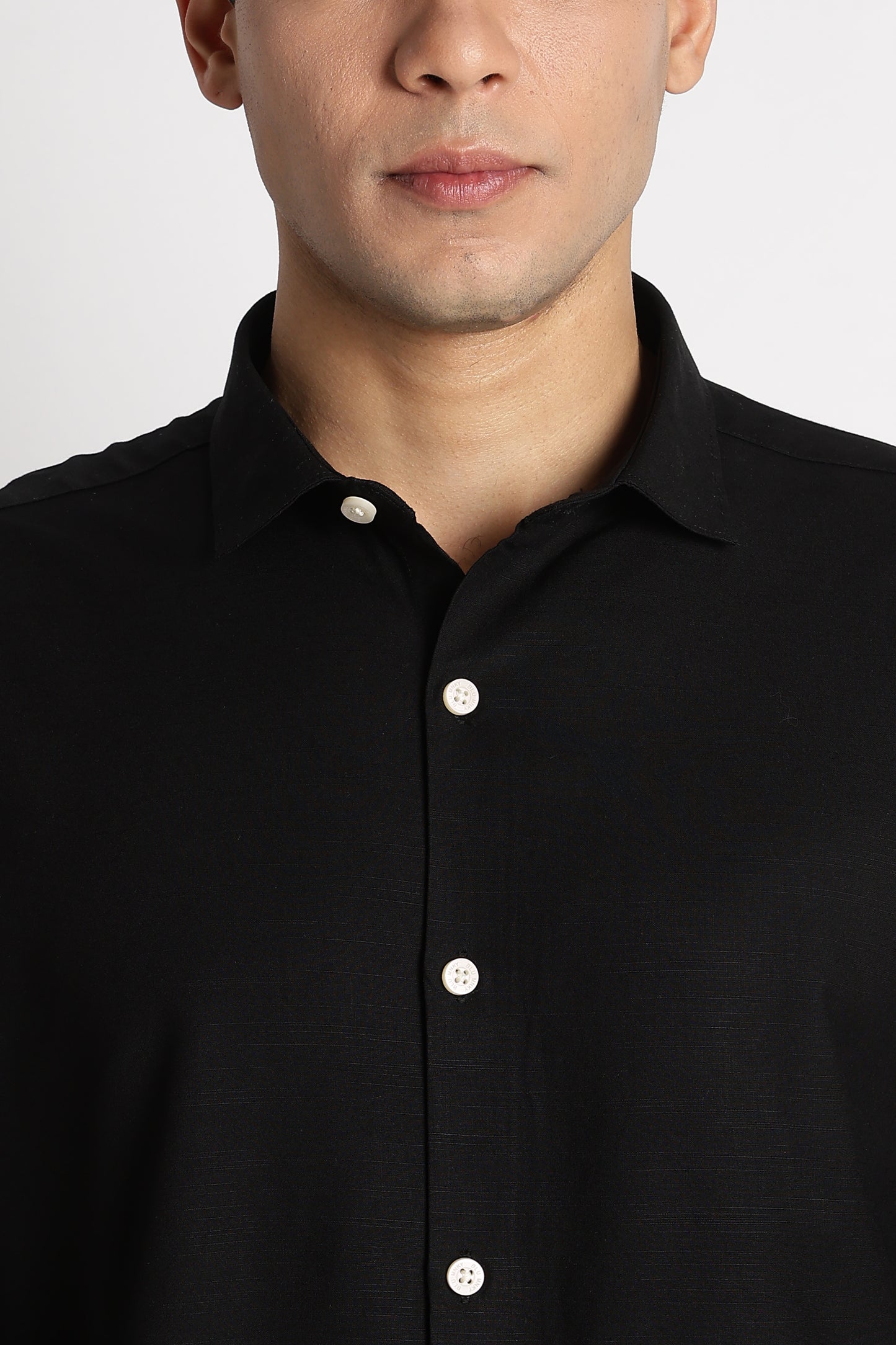 Premium Solid Casual Shirt Black