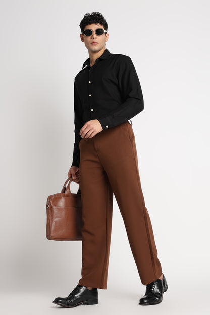 Premium Solid Casual Shirt Black