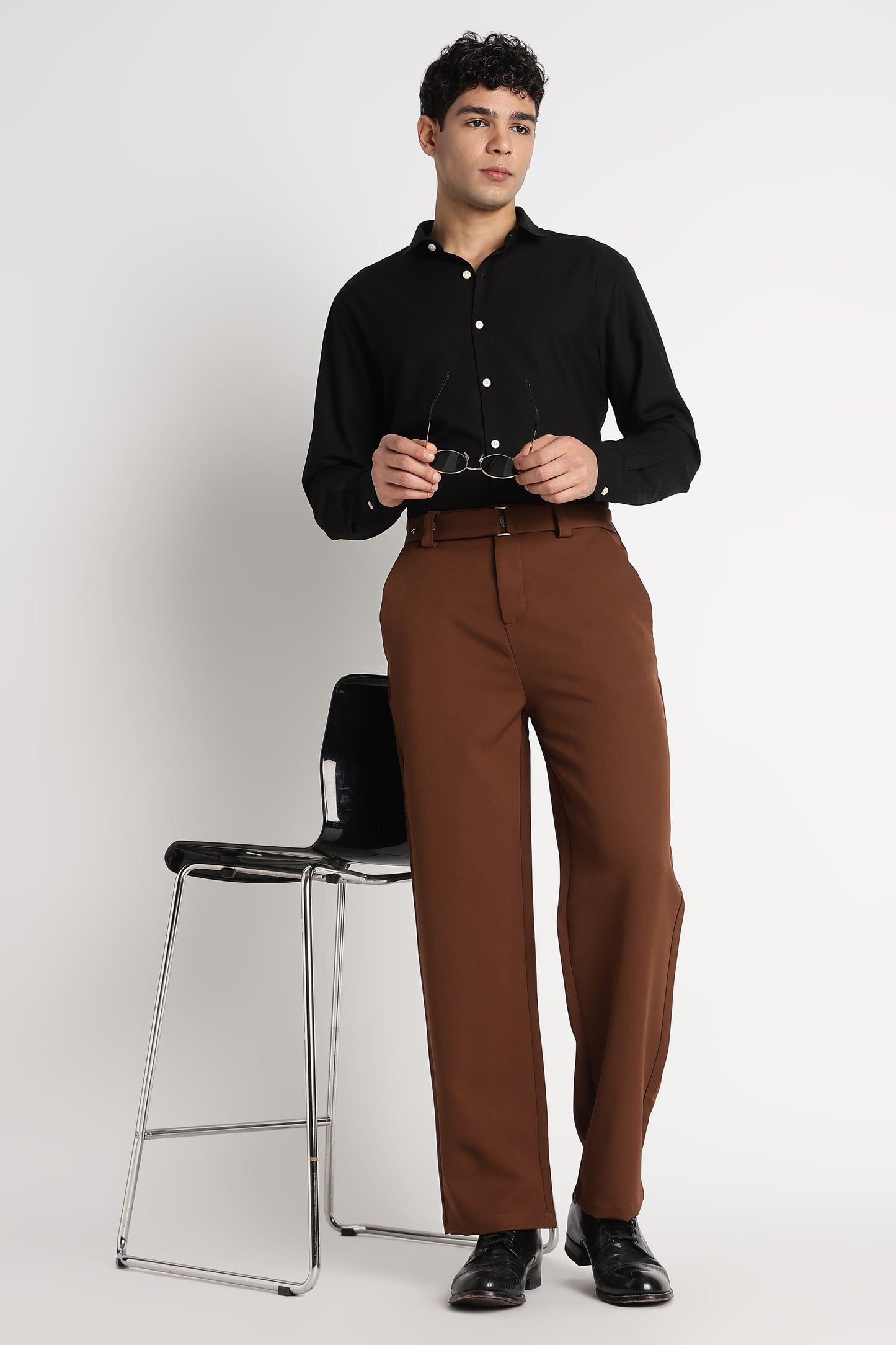 Premium Solid Casual Shirt Black