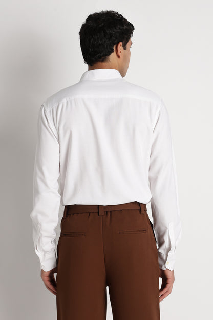 Premium Solid Casual Shirt White