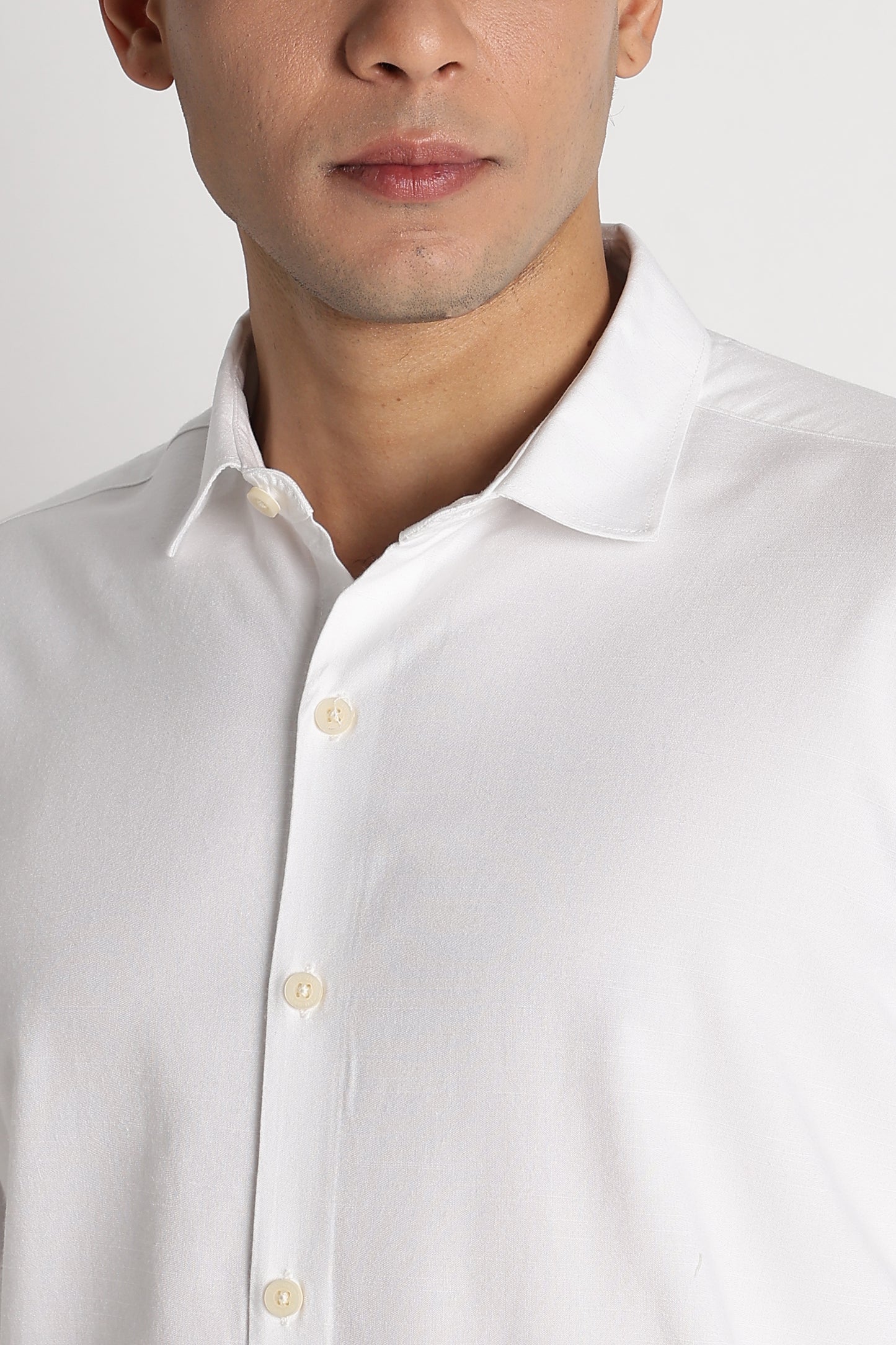 Premium Solid Casual Shirt White