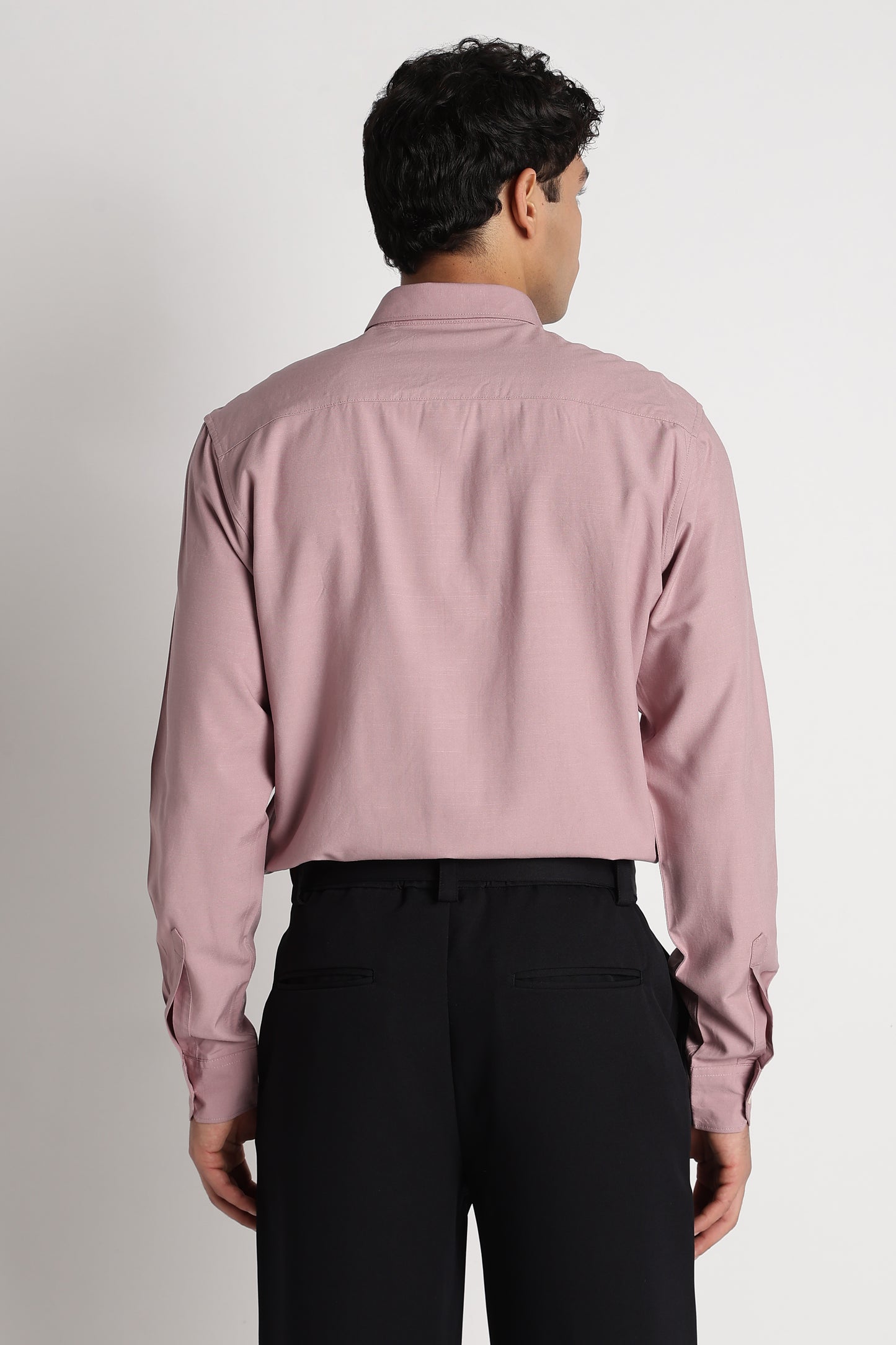 Premium Solid Casual Shirt Pink