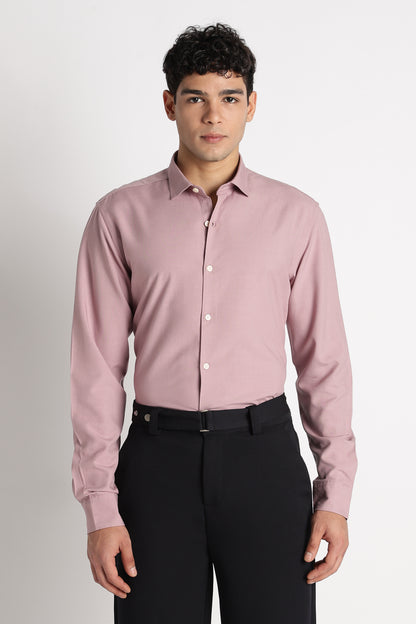 Premium Solid Casual Shirt Pink
