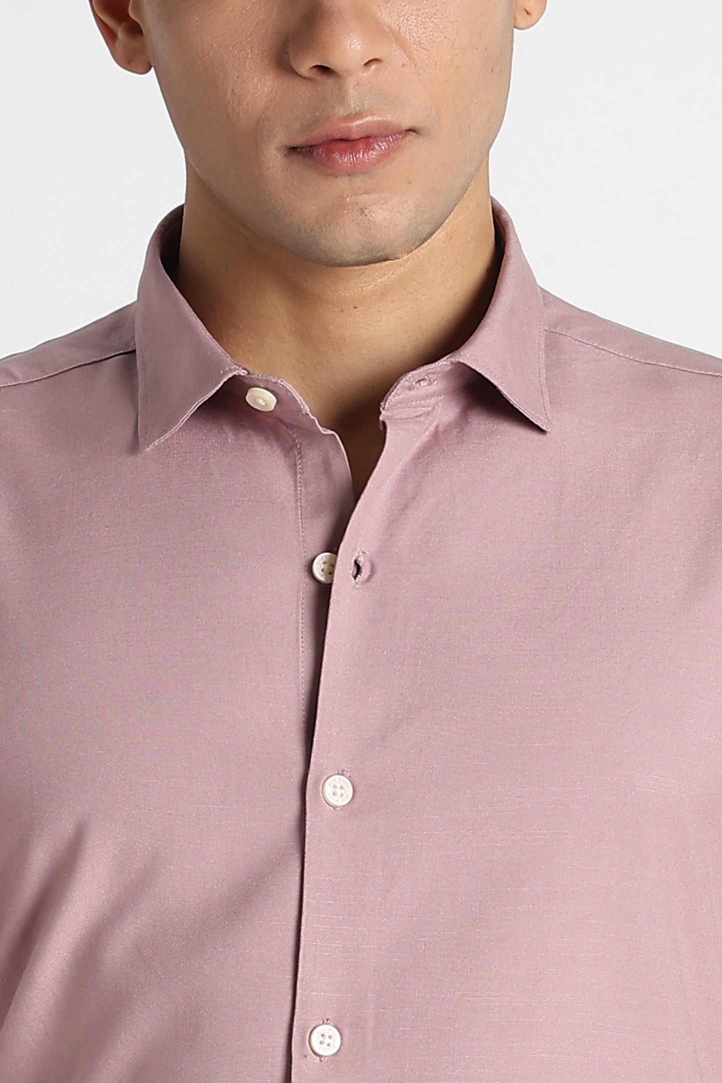 Premium Solid Casual Shirt Pink