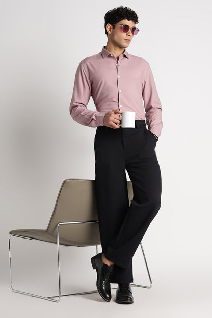 Premium Solid Casual Shirt Pink