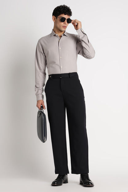 Premium Solid Casual Shirt Grey