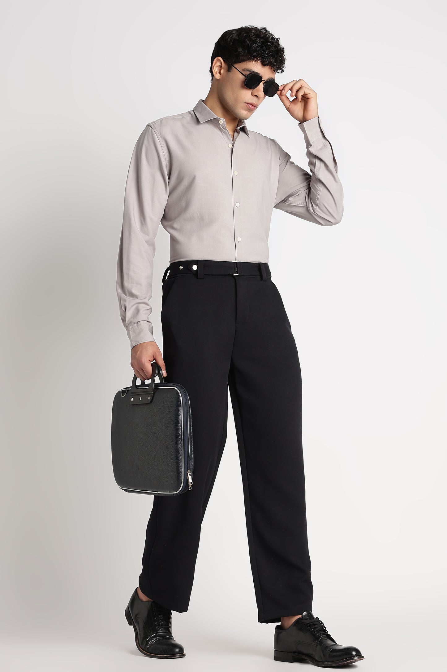 Premium Solid Casual Shirt Grey