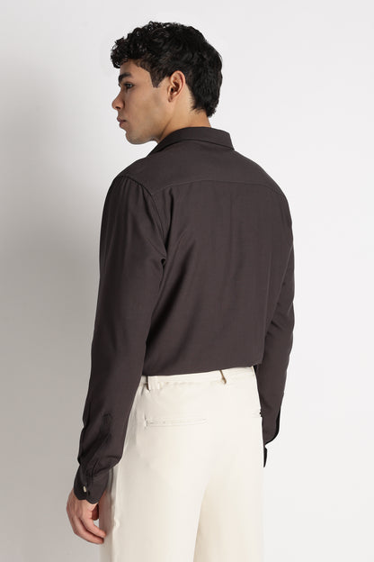 Premium Solid Casual Shirt Dk Green