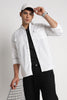 Solid Utility Casual Shirt White