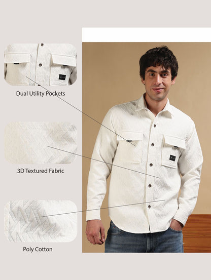 Over sized Shacket Shirt White