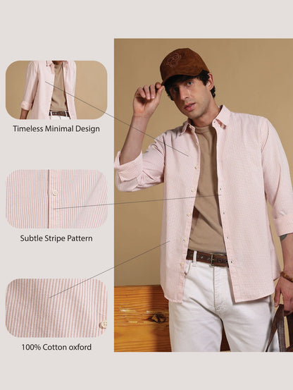 Essential Striped Shirt Orange